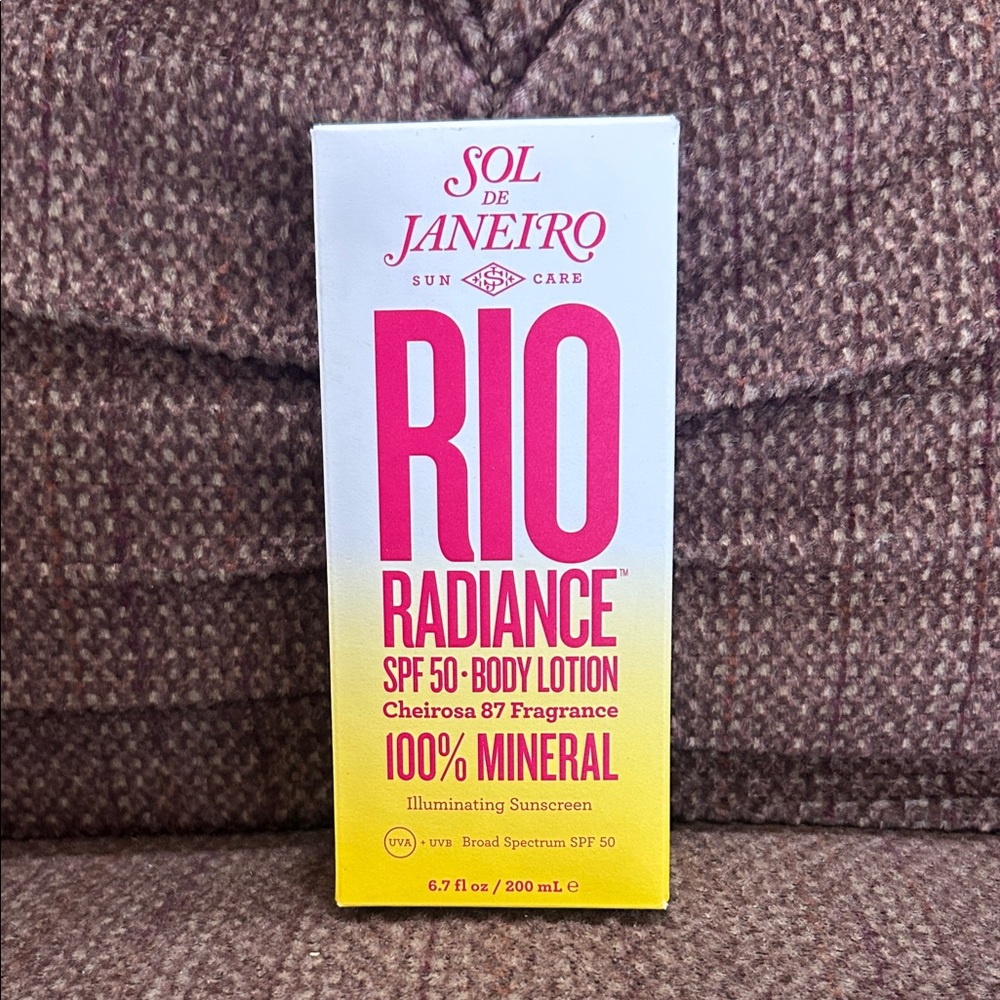 Sol de Janeiro Rio Radiance SPF 50 Body Lotion. Cheirosa 87 Fragrance. NIB.